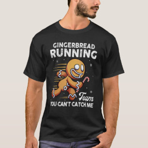 Gingerbread Running Team Christmas Cookie Baking T-Shirt
