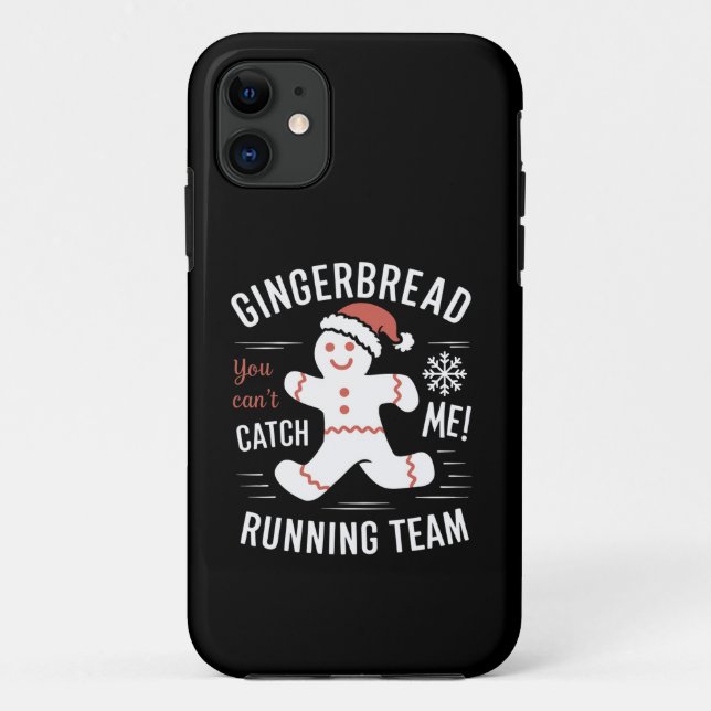 Gingerbread Running Team Christmas Humor Case-Mate iPhone Case (Back)