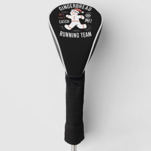 Gingerbread Running Team Christmas Humor Golf Head Cover