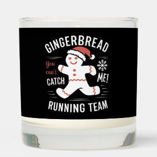 Gingerbread Running Team Christmas Humor Scented Candle