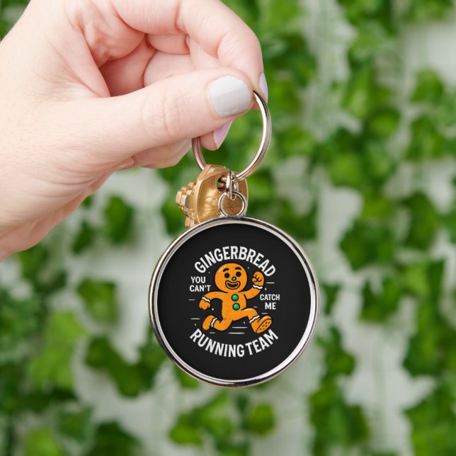 Gingerbread Running Team Keychain (Hand)
