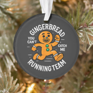 Gingerbread Running Team Ornament