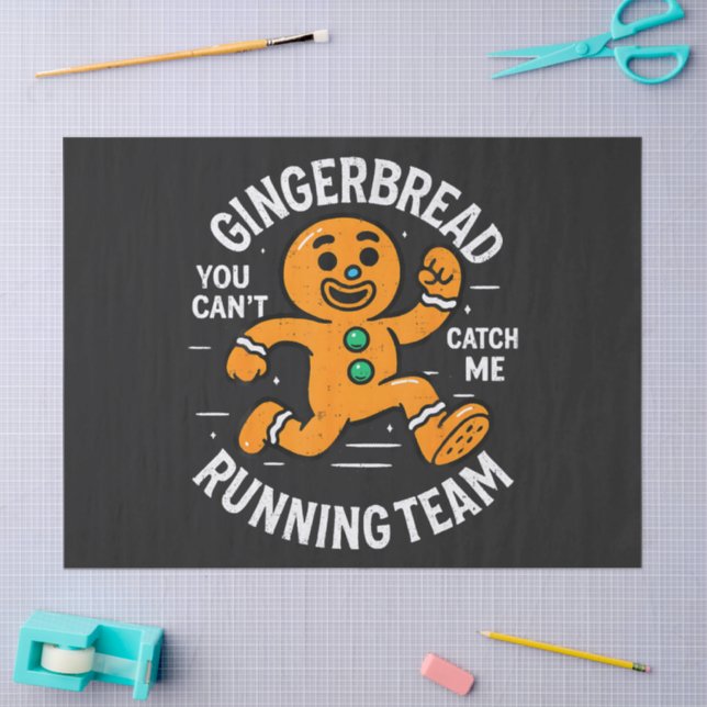 Gingerbread Running Team Tissue Paper (Craft)