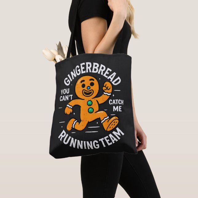 Gingerbread Running Team Tote Bag (Close Up)
