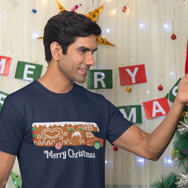 Gingerbread RV Class C Camper Christmas Graphic T-Shirt (Creator Uploaded)