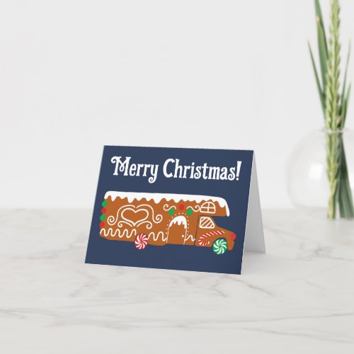 Gingerbread RV Class C Camper Custom Holiday Card