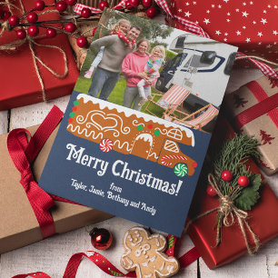 Gingerbread RV Class C Camper Photo Holiday Card