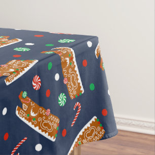 Gingerbread RVs Class C Camper Christmas Tablecloth