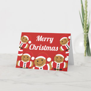 Gingerbread Santa Christmas Holiday Card