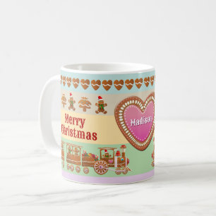 Gingerbread Santa Express Train Coffee Mug