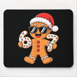 Gingerbread Santa With Sungles Holding 67 Cookies  Mouse Pad