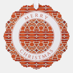GINGERBREAD Scalloped Paper Ornament Card