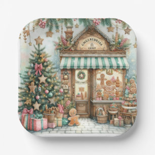 Gingerbread Shop Paper Plates