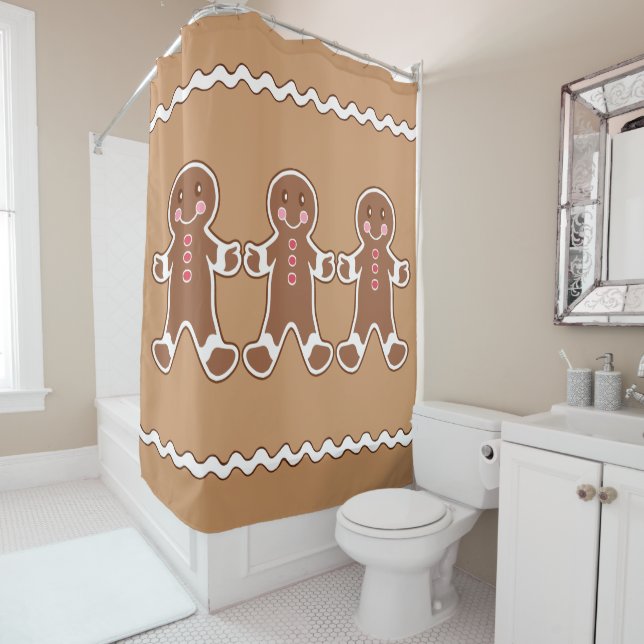 Gingerbread Shower Curtain  (In Situ)