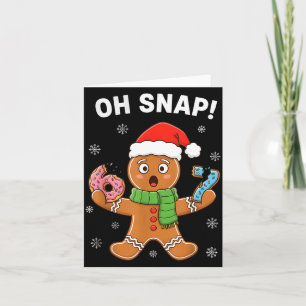 Gingerbread Six Seven 67 Bruh 6 7 Christmas Girl B Card
