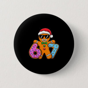 Gingerbread Six Seven 67 Ice Cream Drip Christmas Button
