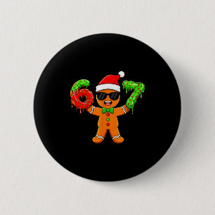 Gingerbread Six Seven 67 Meme 6 7 Funny Christmas Button