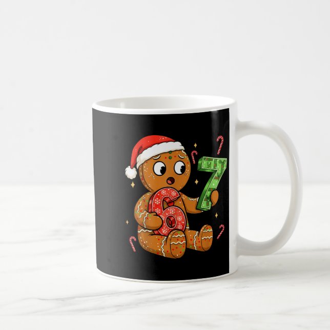 Gingerbread Six Seven 67 Meme 6 7 Funny Christmas  Coffee Mug (Right)