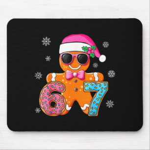 Gingerbread Six Seven 67 Meme 6 7 Funny Christmas Mouse Pad