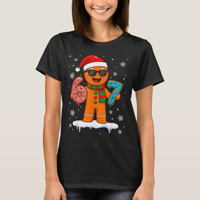 Gingerbread Six Seven 67 Meme 6 7 Funny Christmas  T-Shirt (Front)