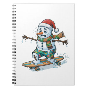 Gingerbread Skateboarder Christmas 2026 Holiday Notebook