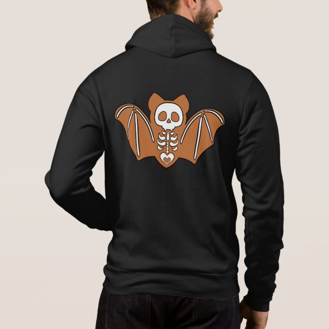 Gingerbread Skeleton Bat Hoodie (Back)
