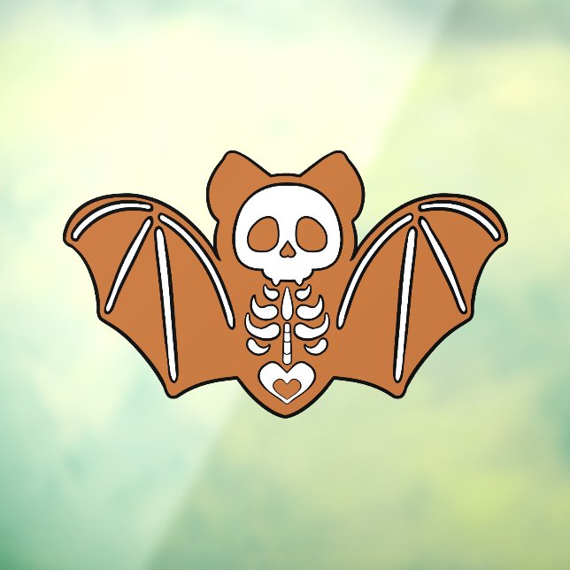 Gingerbread Skeleton Bat Window Cling (Sheet 3)