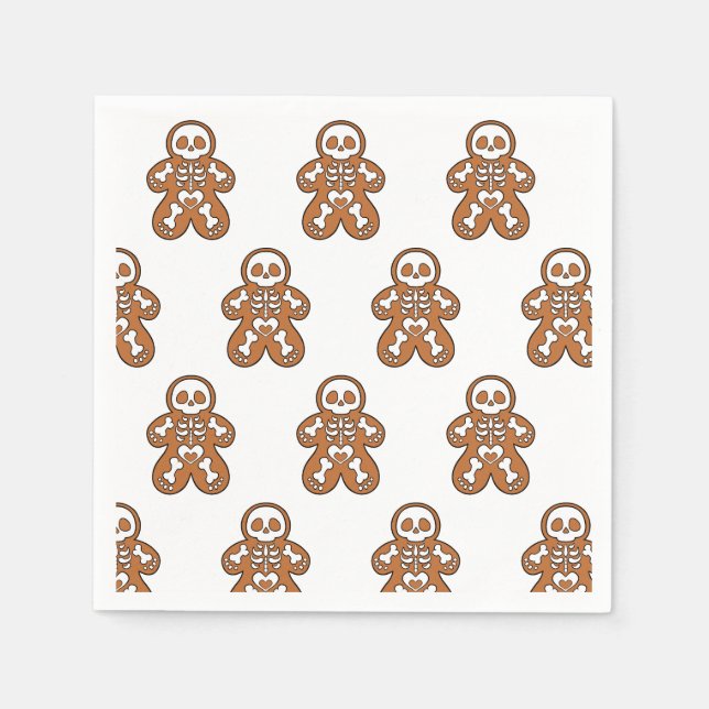 Gingerbread Skeleton Man Napkins (Front)