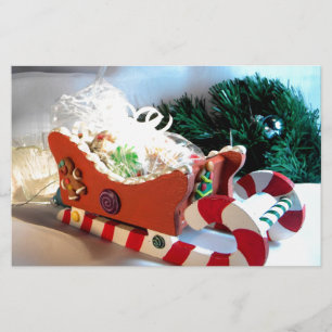 Gingerbread Sleigh I Stationery