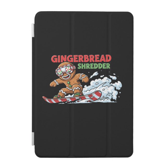 Gingerbread Snowboarder iPad Mini Cover (Front)