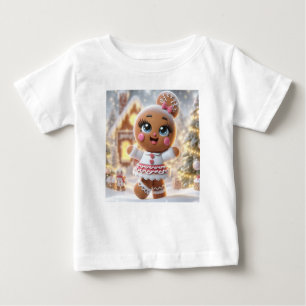 Gingerbread Snowflake Sparkle Baby T-Shirt