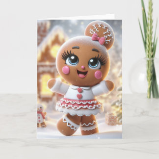 Gingerbread Snowflake Sparkle Card