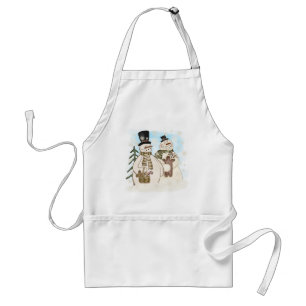 GINGERBREAD SNOWMAN ADULT APRON