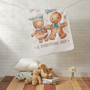 Gingerbread Spice and Everything Nice Baby Blanket