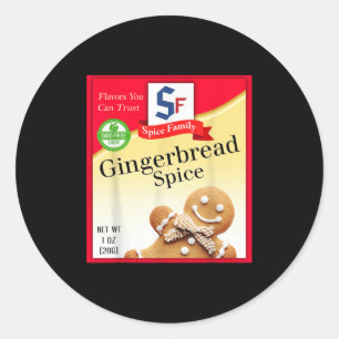 Gingerbread Spice Group Costume Family Matching Ou Classic Round Sticker