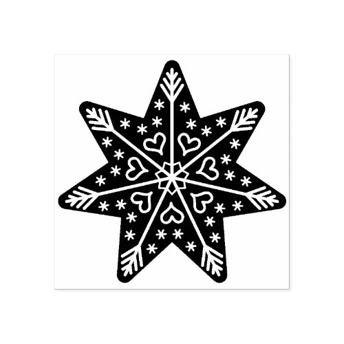 gingerbread star art stamp