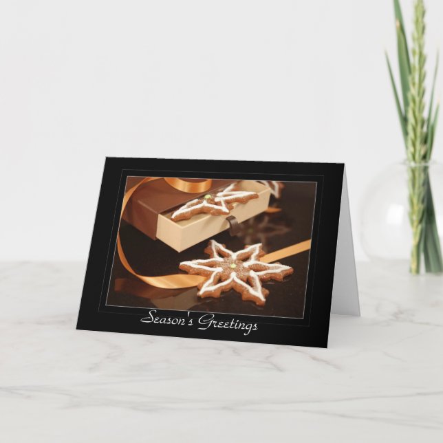 Gingerbread Star Cookie Holiday Card (Front)