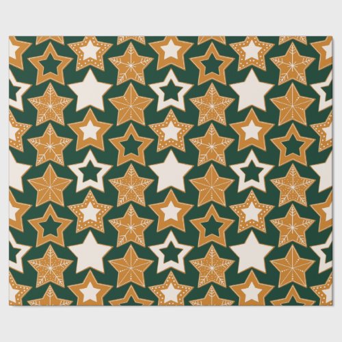 Gingerbread Stars (Noel) Wrapping Paper
