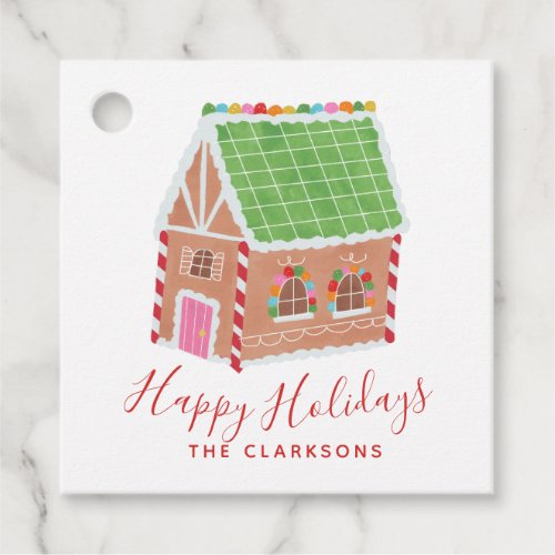 Gingerbread Street Holiday Favor Tags