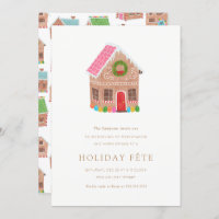 Gingerbread Street Holiday Party Invitations