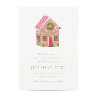Gingerbread Street Holiday Party Invitations