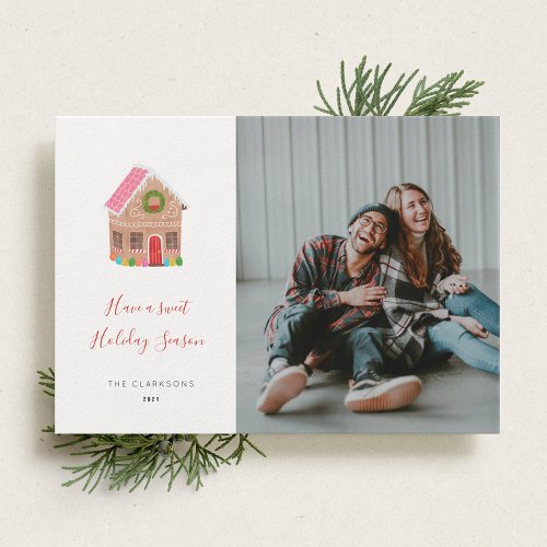 Gingerbread Street Holiday Photo Card