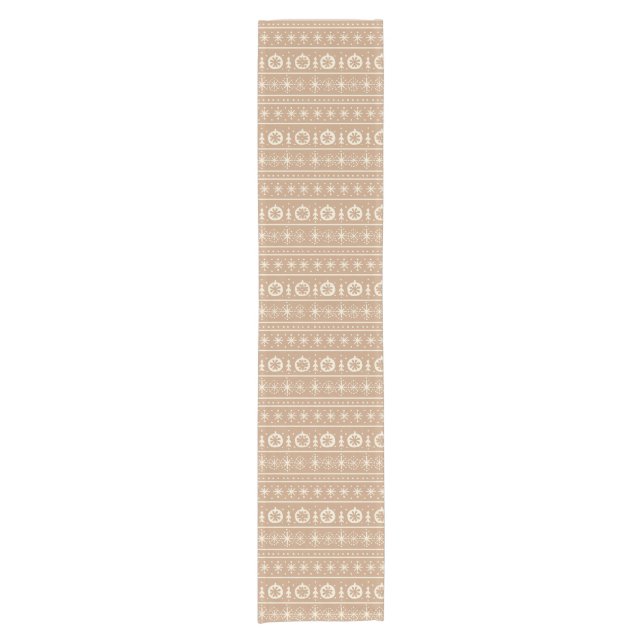 Gingerbread Stripe Short Table Runner (Front)