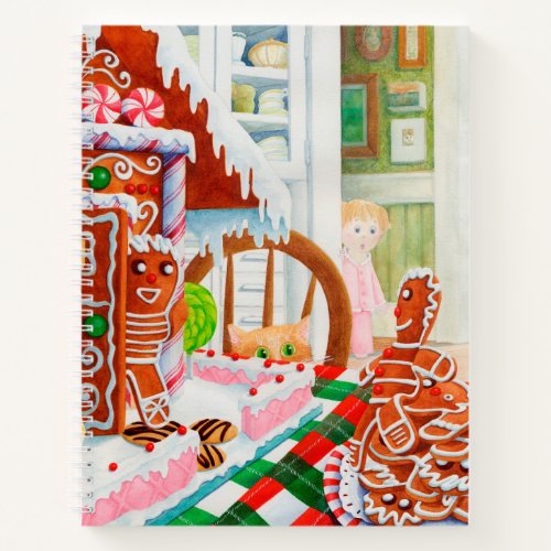 GINGERBREAD SURPRISE 85x11 Spiral Notebook