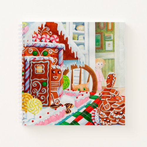 GINGERBREAD SURPRISE 85x85 Spiral Notebook