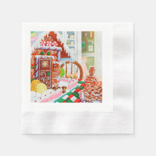 GINGERBREAD SURPRISE Coined Cocktail Paper Napkins