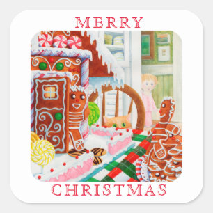 GINGERBREAD SURPRISE Large Square Envelope Seals