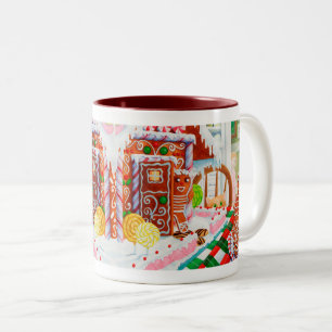 GINGERBREAD SURPRISE Maroon Two-Tone Mug
