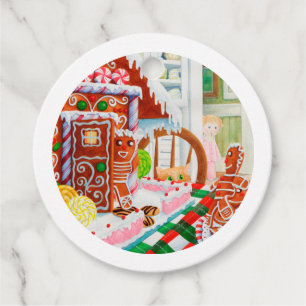 GINGERBREAD SURPRISE Round Gift Tags