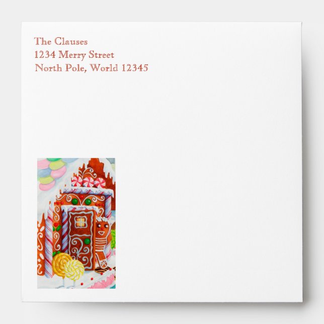 GINGERBREAD SURPRISE Square Envelope  (Front)